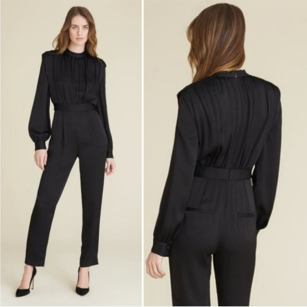 Veronica Beard Kavia Jumpsuit Black Size 0 Long Sleeve - Picture 4 of 12